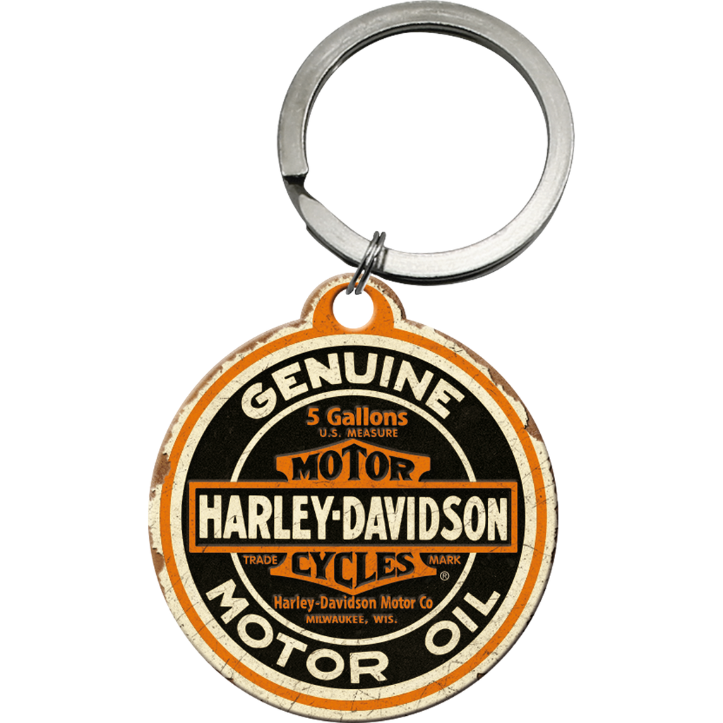 nostalgic-art-harley-davidson-genuine-motor-oil-portachiavi-4-cm image 1