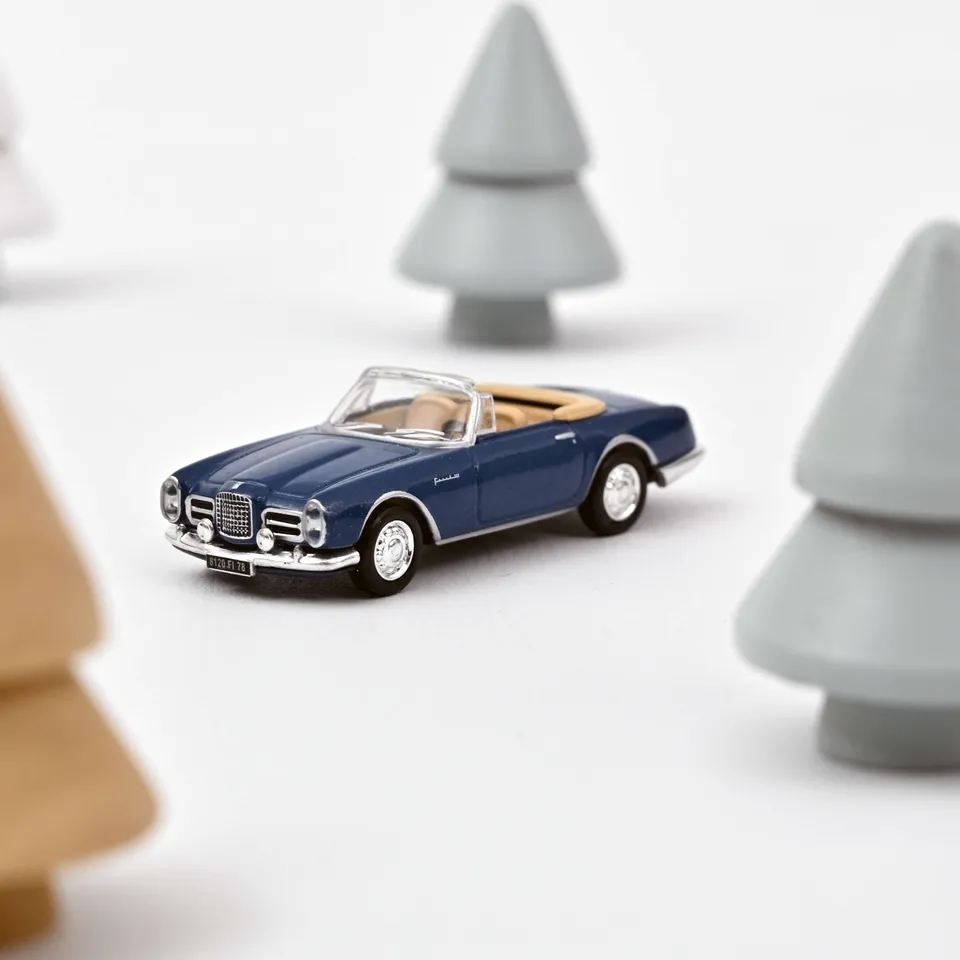 norev-facel-vega-iii-cabriolet-1963-bleu-m-tallique-1-87-modellino-minijet image 1