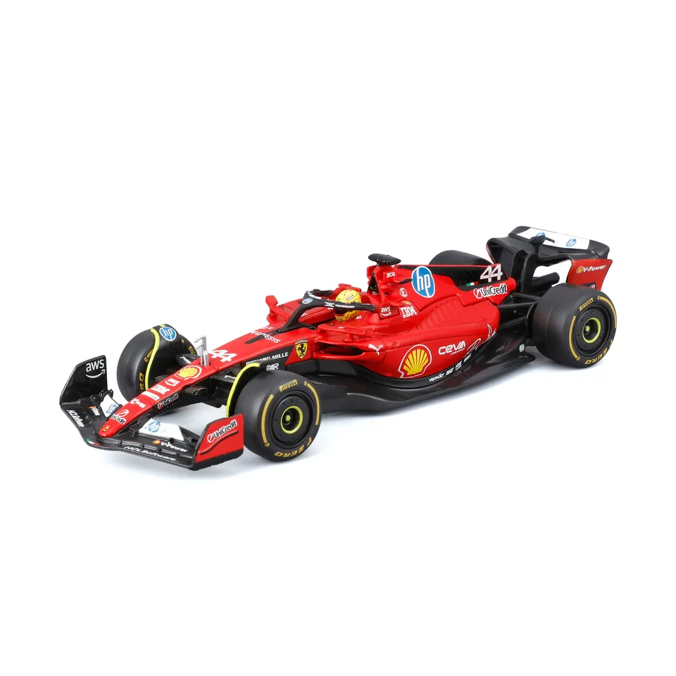 bburago-ferrari-sf-23-test-fiorano-lewis-hamilton-scala-1-43-con-teca image 1