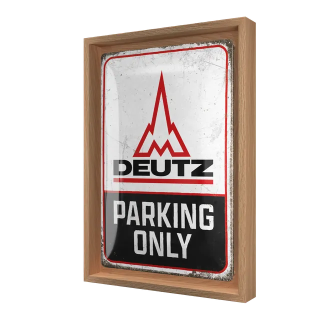 nostalgic-art-deutz-parking-only-n-frame-m-edition-con-cornice-in-legno image 1