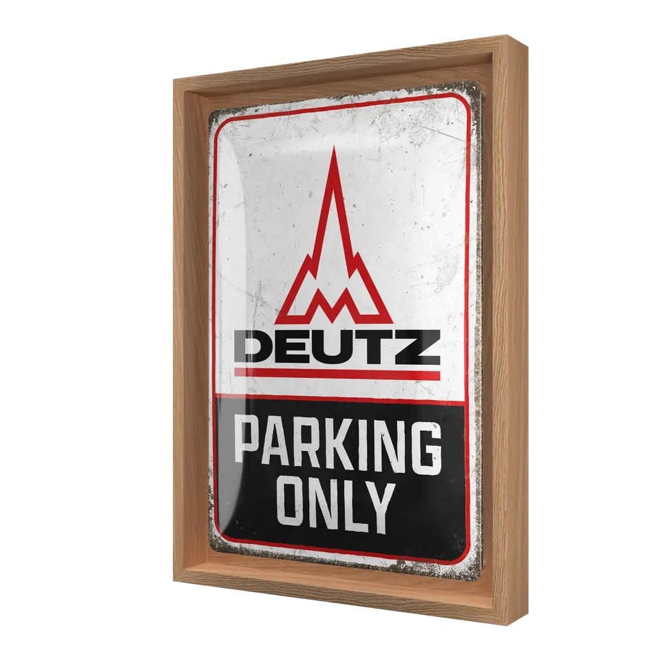 nostalgic-art-deutz-parking-only-n-frame-m-edition-con-cornice-in-legno image 1