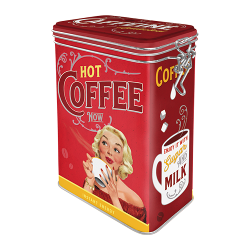 nostalgic-art-hot-coffee-now-scatola-a-clip-in-metallo-7-5x11x17-5-cm image 1