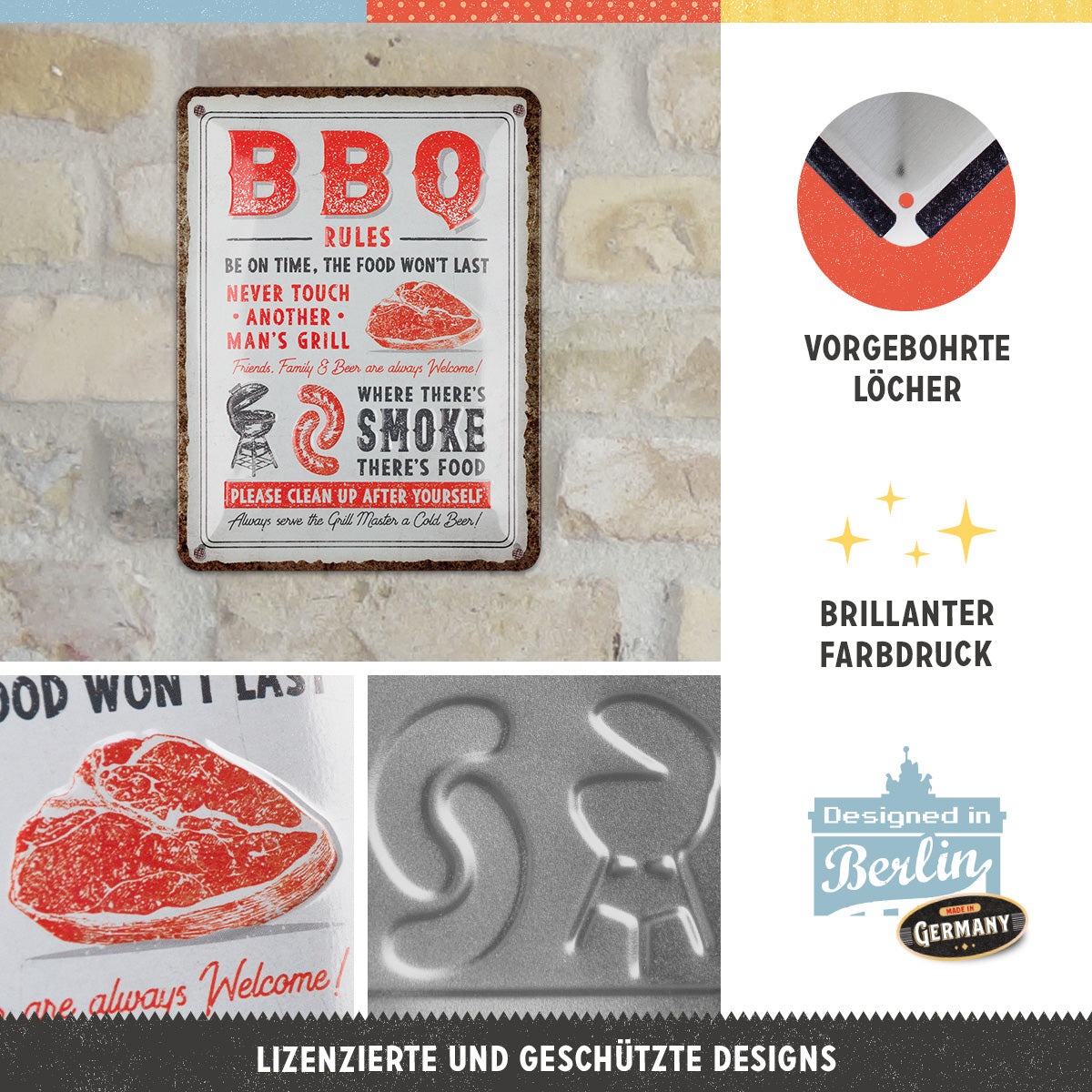 nostalgic-art-bbq-rules-targa-in-metallo-15x20-cm image 2