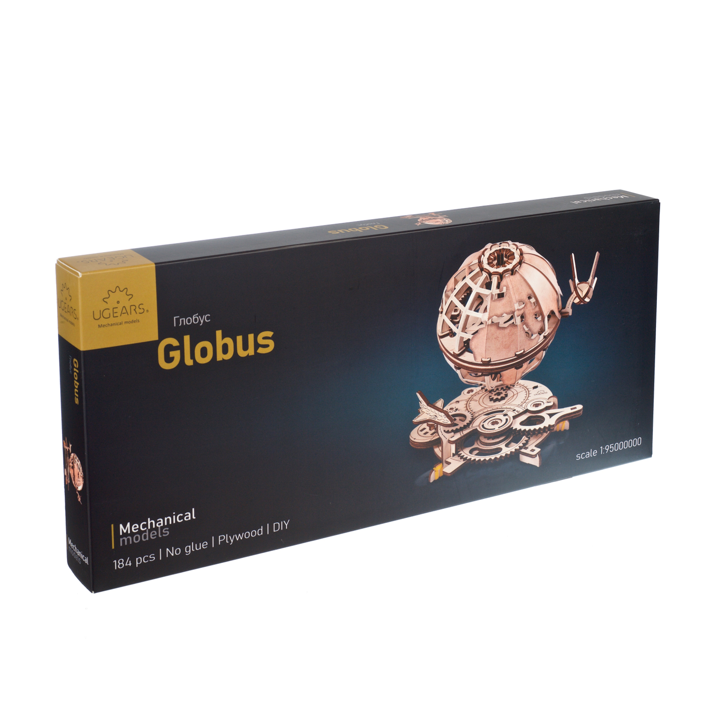 ugears-globus-mappamondo-meccanico-in-legno-con-rotazione-e-continenti-decorativ image 5