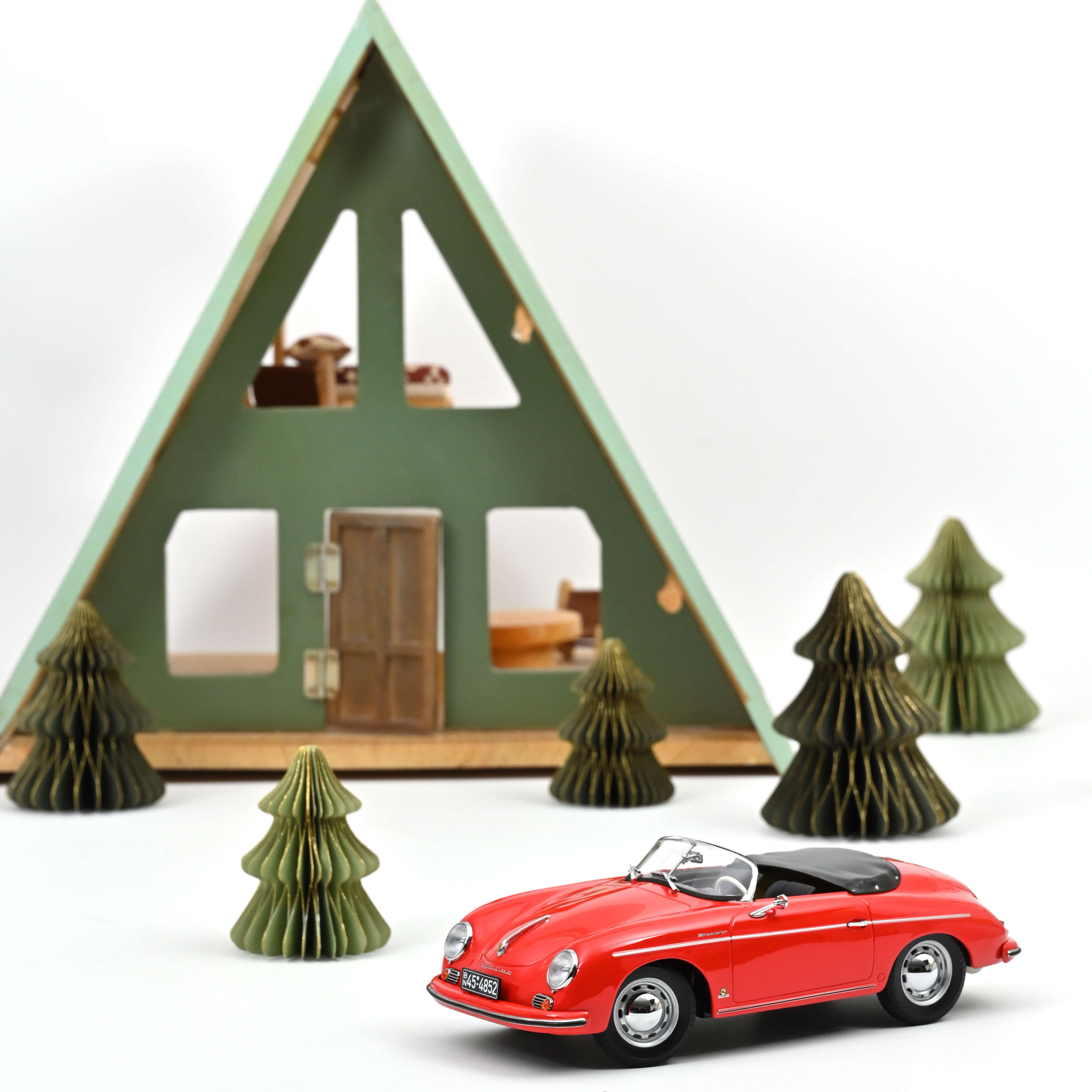 norev-porsche-356-speedster-1954-1-18-modellino-auto-d-epoca-rosso image 1