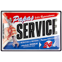nostalgic-art-papas-service-targa-in-metallo-20x30-cm image 2