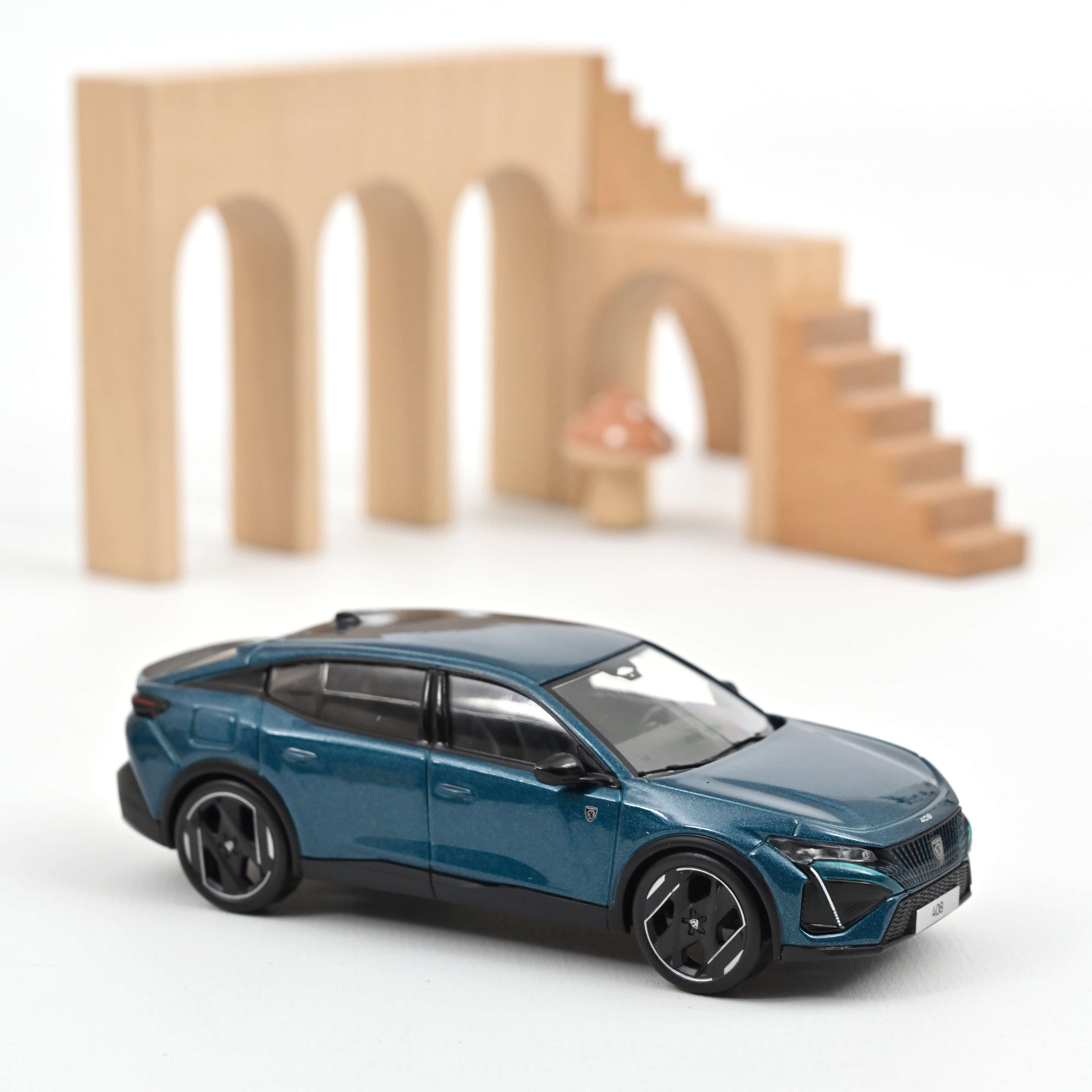 norev-peugeot-408-gt-hybrid-2023-blu-obsession-1-43-modellino-berlina image 1