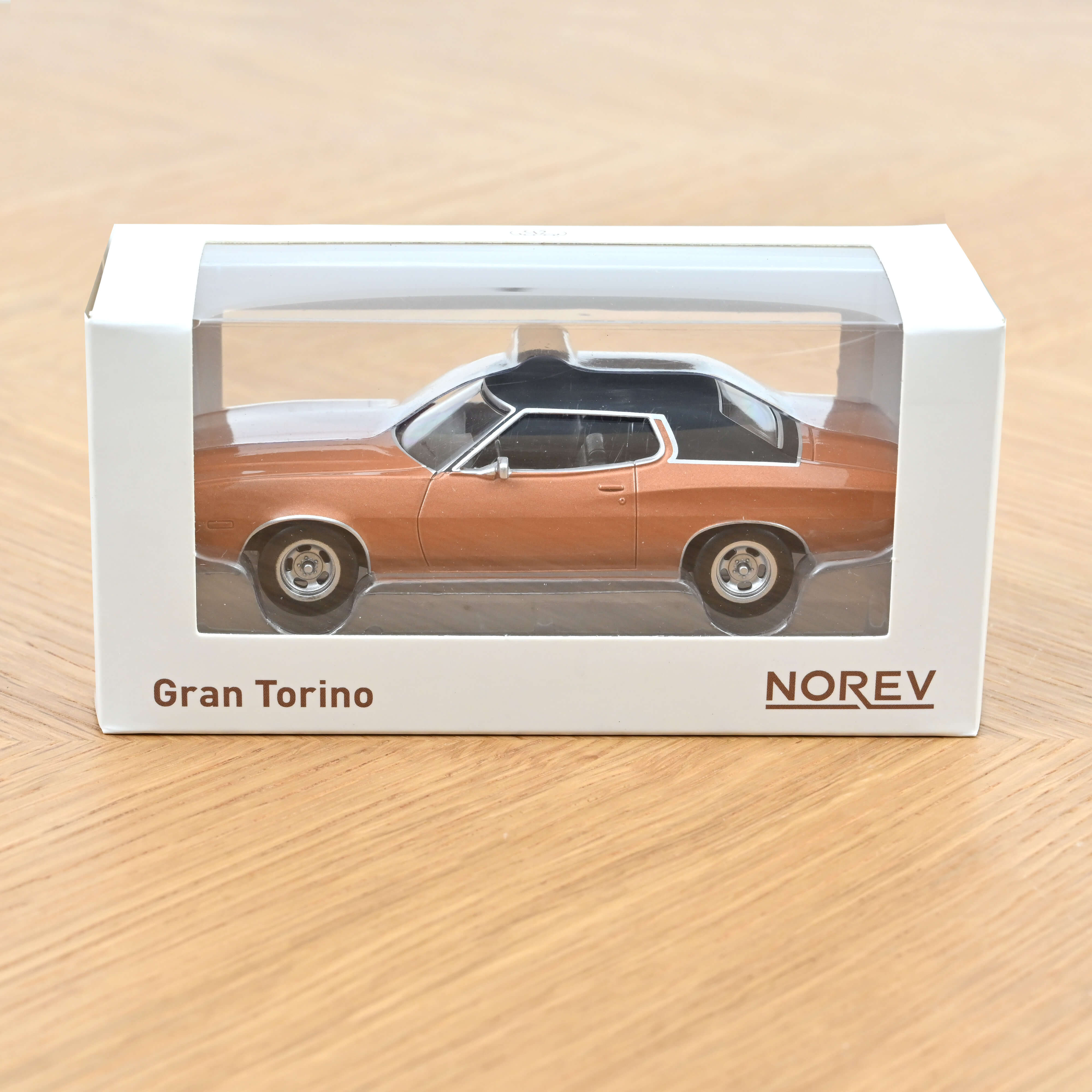 norev-ford-gran-torino-1974-coup-modellino-auto-1-43-marrone-metallizzato image 2