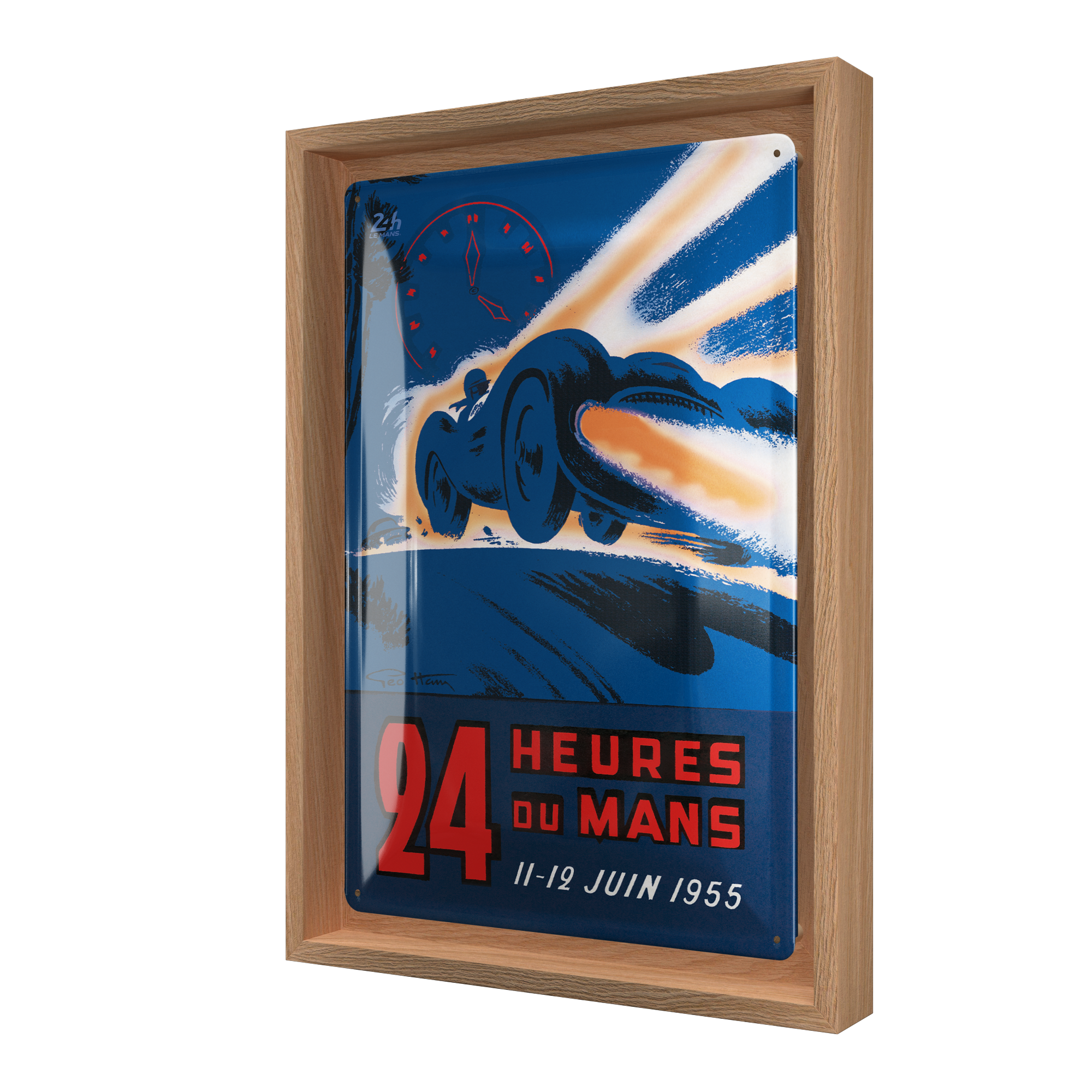 nostalgic-art-24h-le-mans-racing-night-blue-1955-n-frame-m-edition-targa-con-cor image 1