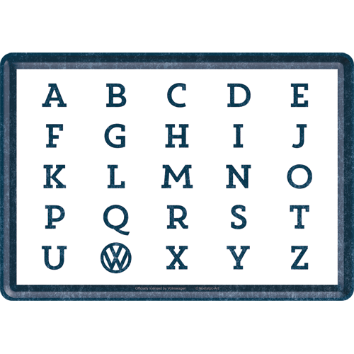 nostalgic-art-vw-abc-biglietto-in-metallo-10x14-cm image 1