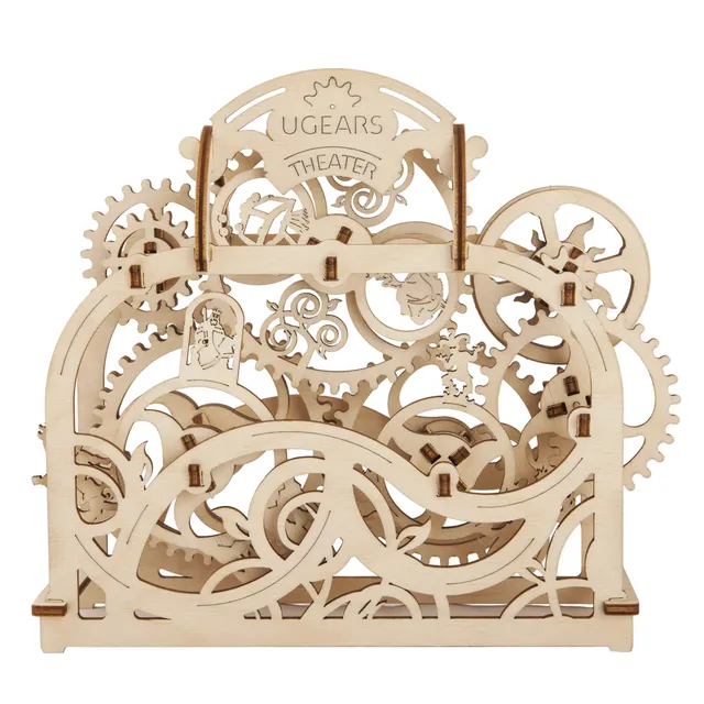 ugears-theater-teatro-meccanico-in-legno-con-personaggi-rotanti image 1