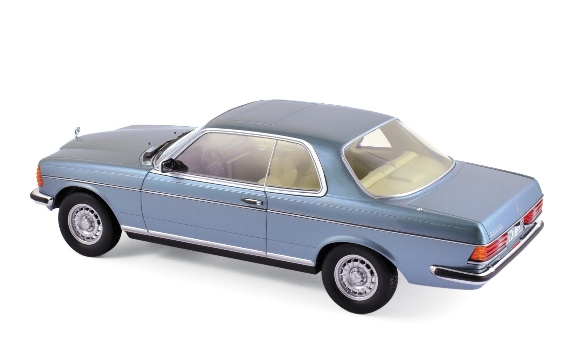norev-mercedes-benz-280-ce-1980-silverblue-metallic-1-18-modellino-die-cast image 1