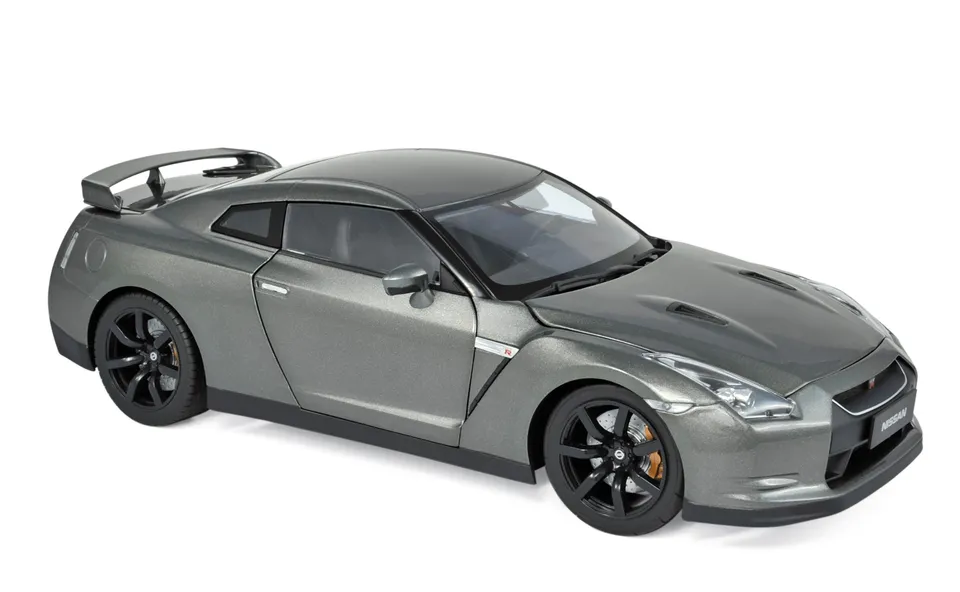 norev-nissan-gtr-r-35-2008-modellino-auto-1-18-grigio-scuro-metallizzato image 1