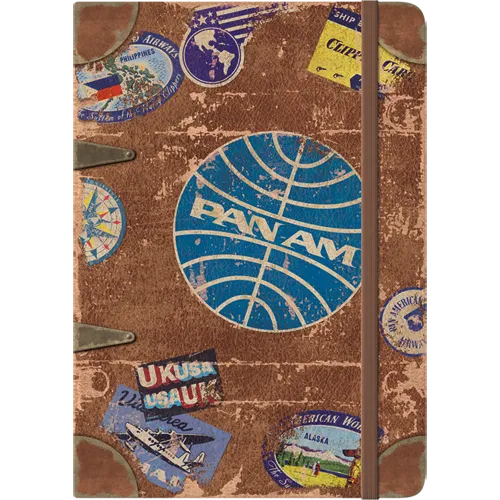 nostalgic-art-pan-am-travel-stickers-taccuino-a5-rigido-128-pagine image 1