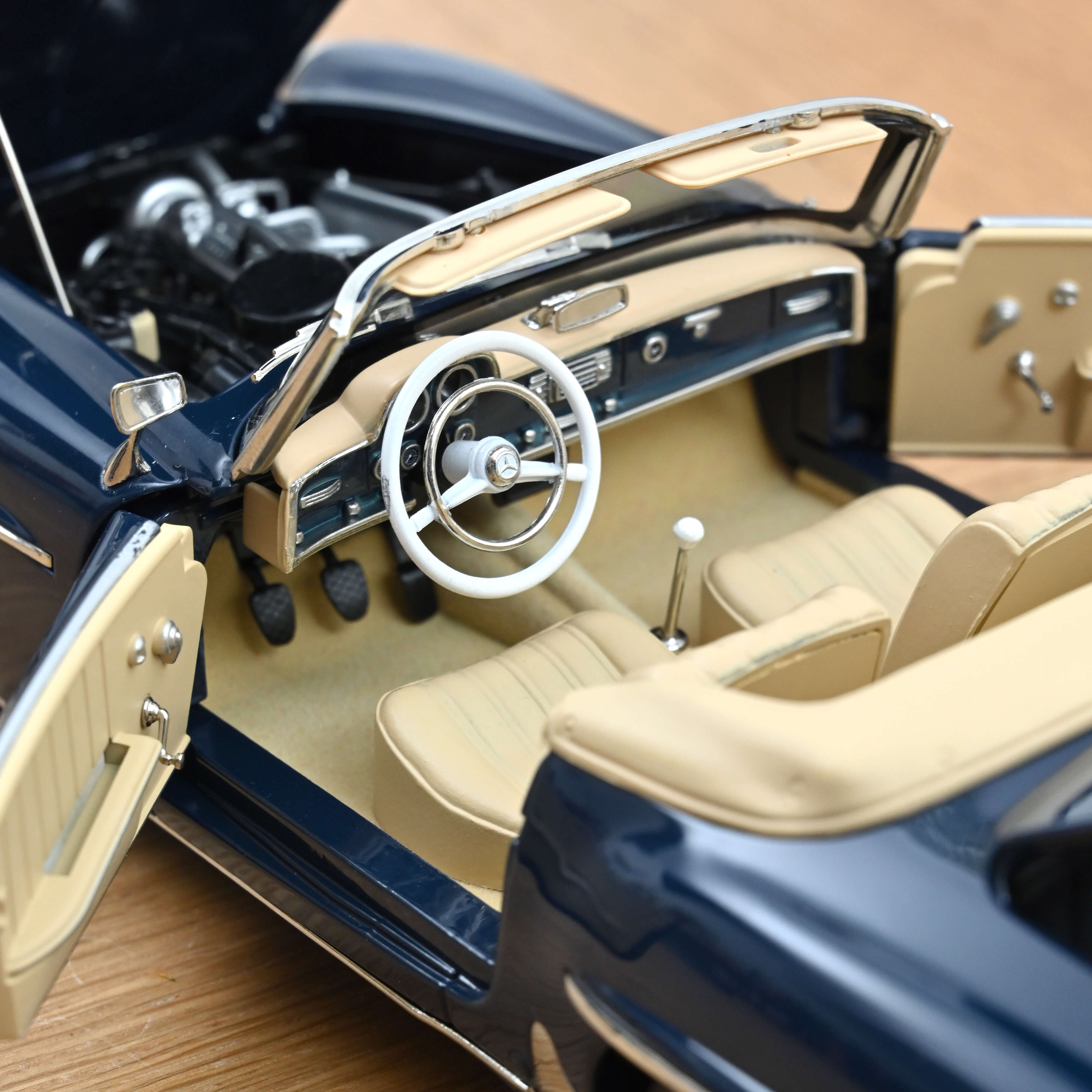 norev-mercedes-benz-190-sl-1957-modellino-auto-1-18-blu-medio image 6