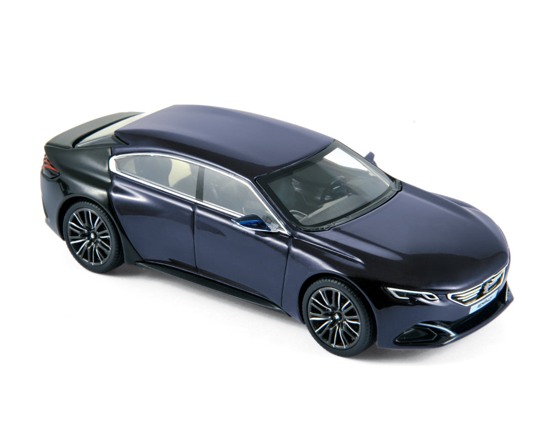 norev-peugeot-concept-car-exalt-2015-modellino-auto-1-43-blu-scuro-nero-lucido image 1