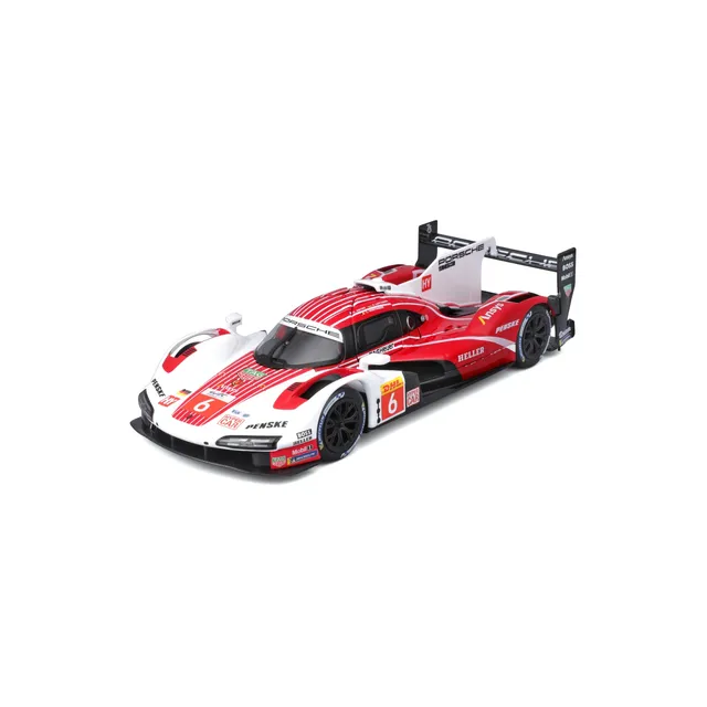 bburago-porsche-penske-963-6-1-24-modellino-endurance-rosso-e-bianco image 1