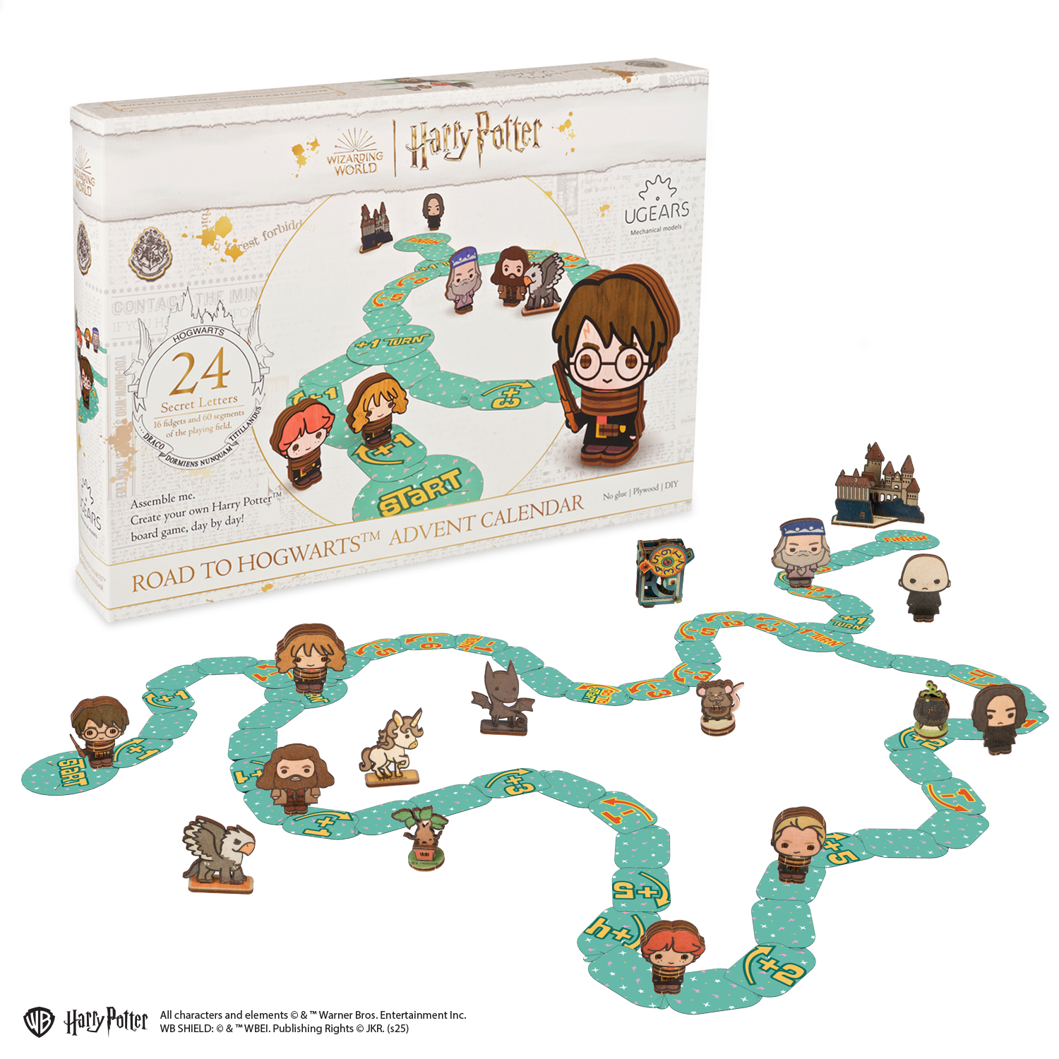 ugears-road-to-hogwarts-advent-calendar-harry-potter-gioco-da-tavolo-in-legno image 2