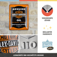 nostalgic-art-harley-davidson-genuine-oil-insegna-in-metallo-15-x-20-cm image 2