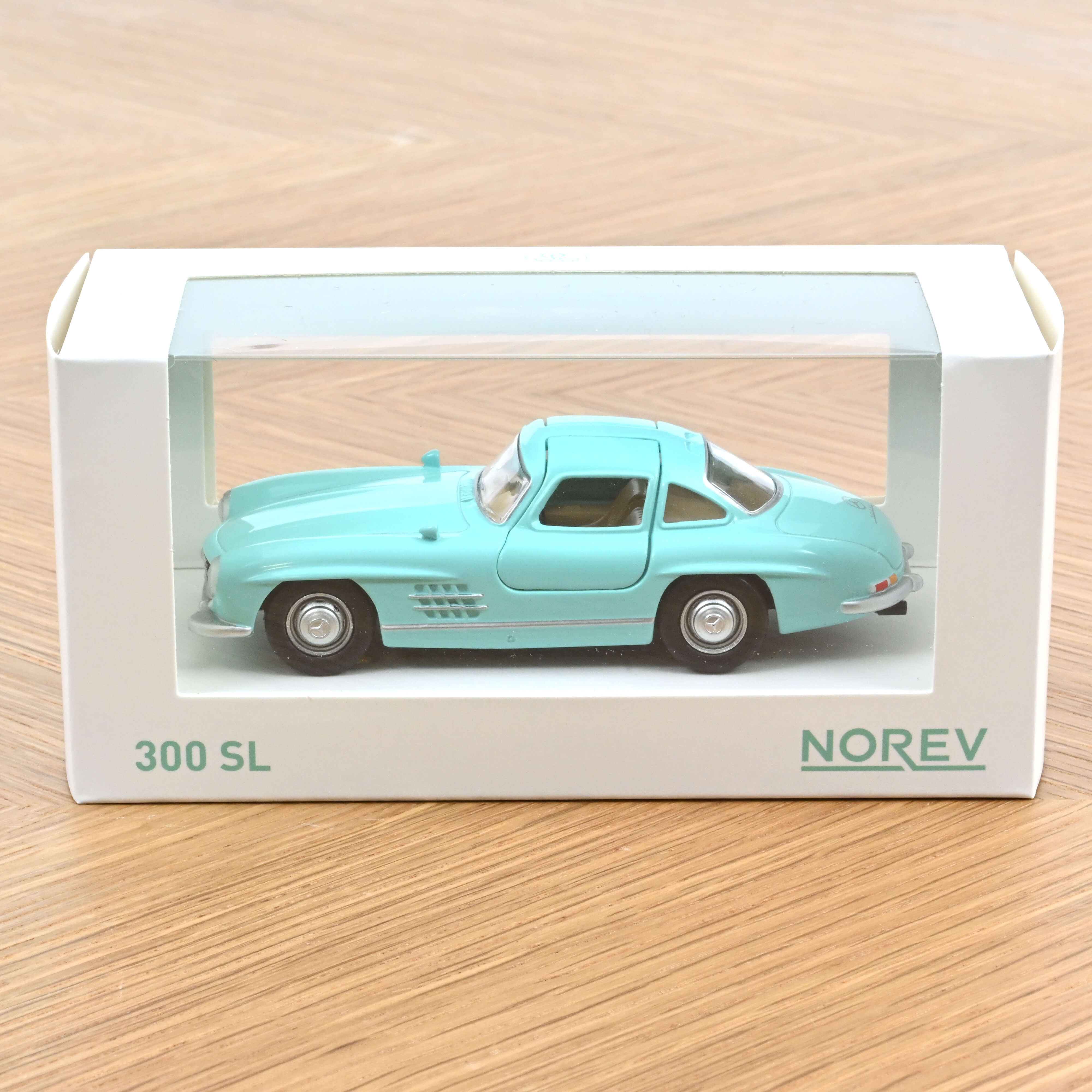 norev-mercedes-benz-300-sl-1955-turchese-1-43-jet-car-porte-apribili image 3