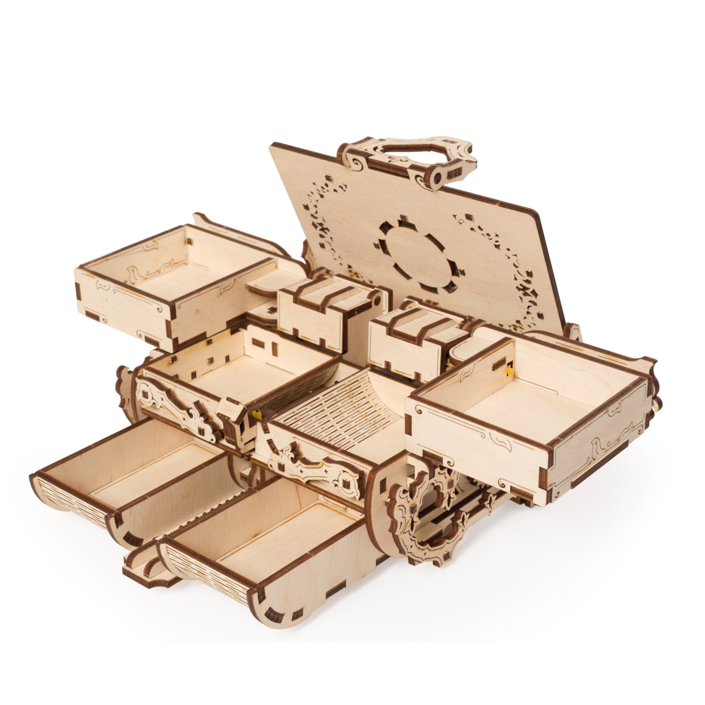 ugears-antique-box-scatola-meccanica-in-legno-con-6-scomparti image 2