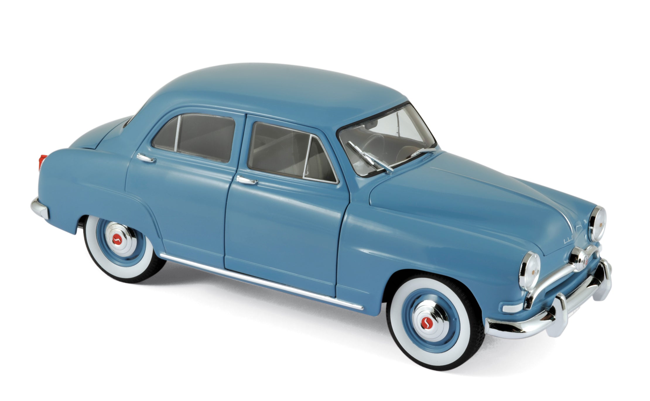 norev-simca-aronde-1954-bleu-clair-1-18-modellino-auto-francese-d-epoca image 1