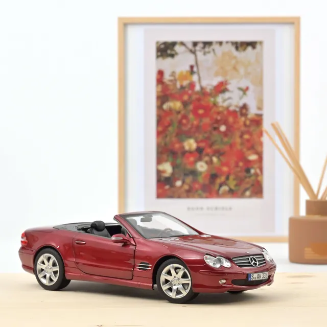 norev-mercedes-benz-sl-500-2003-rosso-metallizzato-1-18-edizione-limitata-300-pz image 1