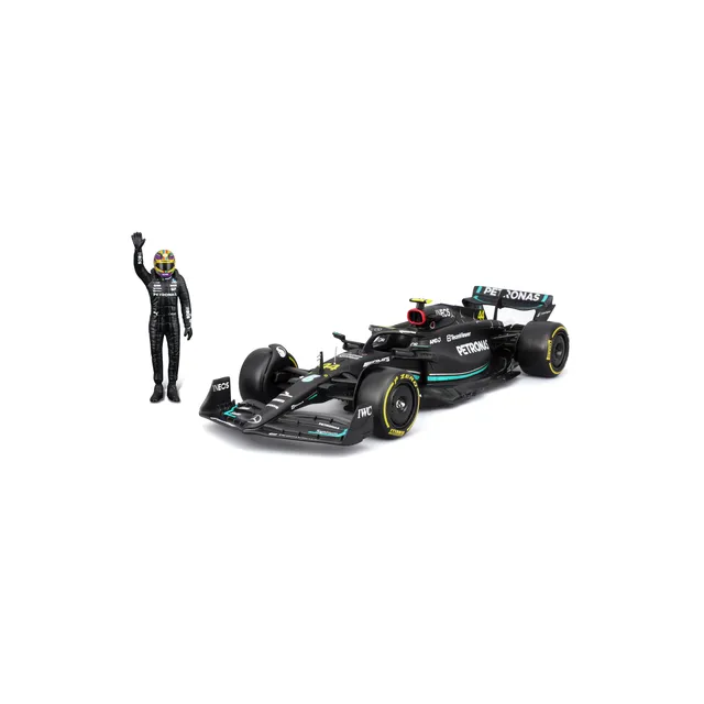 bburago-mercedes-w14-e-performance-44-lewis-hamilton-f1-2023-1-24-con-pilota image 1