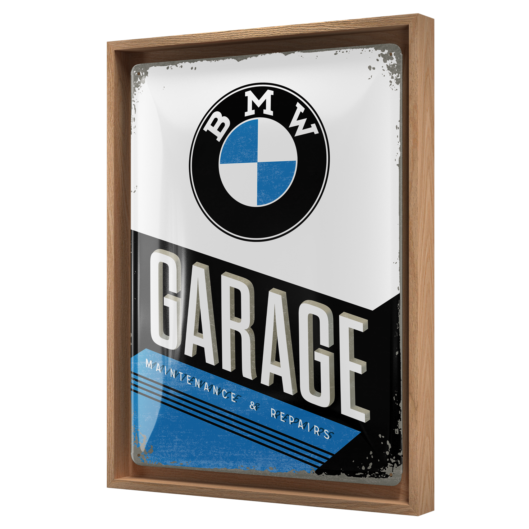 nostalgic-art-bmw-garage-n-frame-l-edition-cornice-rovere-33-5x44-cm image 1