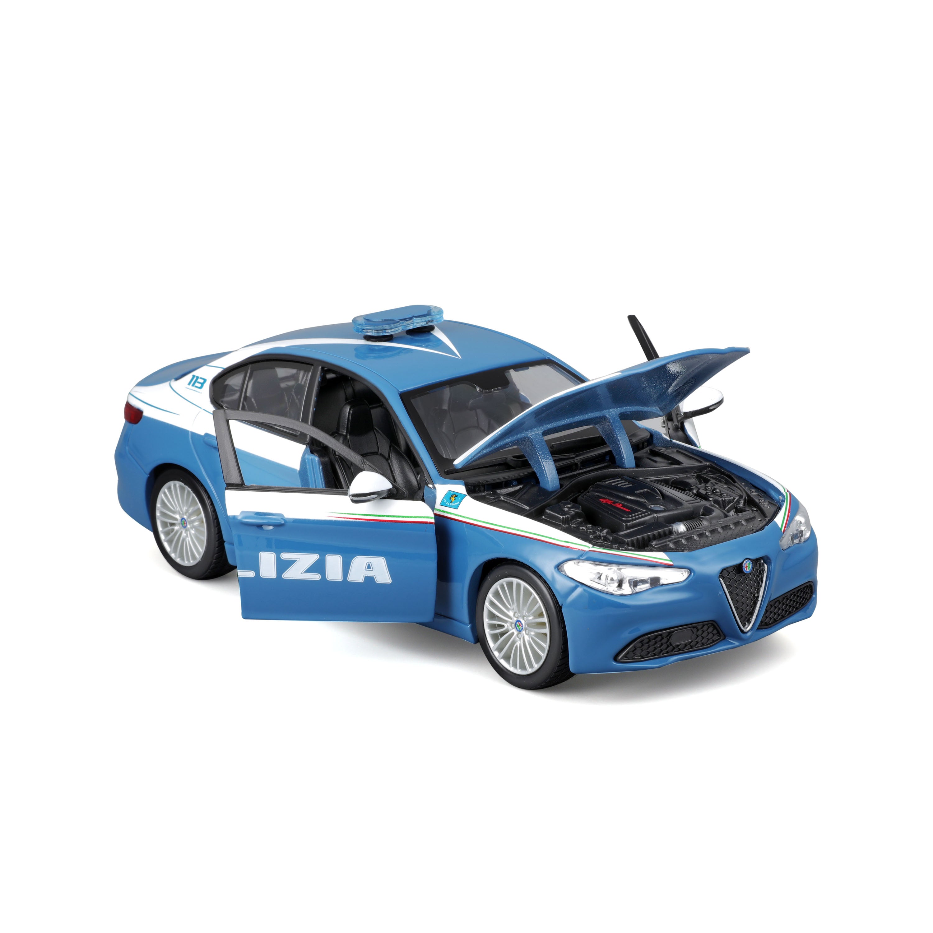 bburago-alfa-romeo-giulia-polizia-model-kit-1-24-da-costruire image 6
