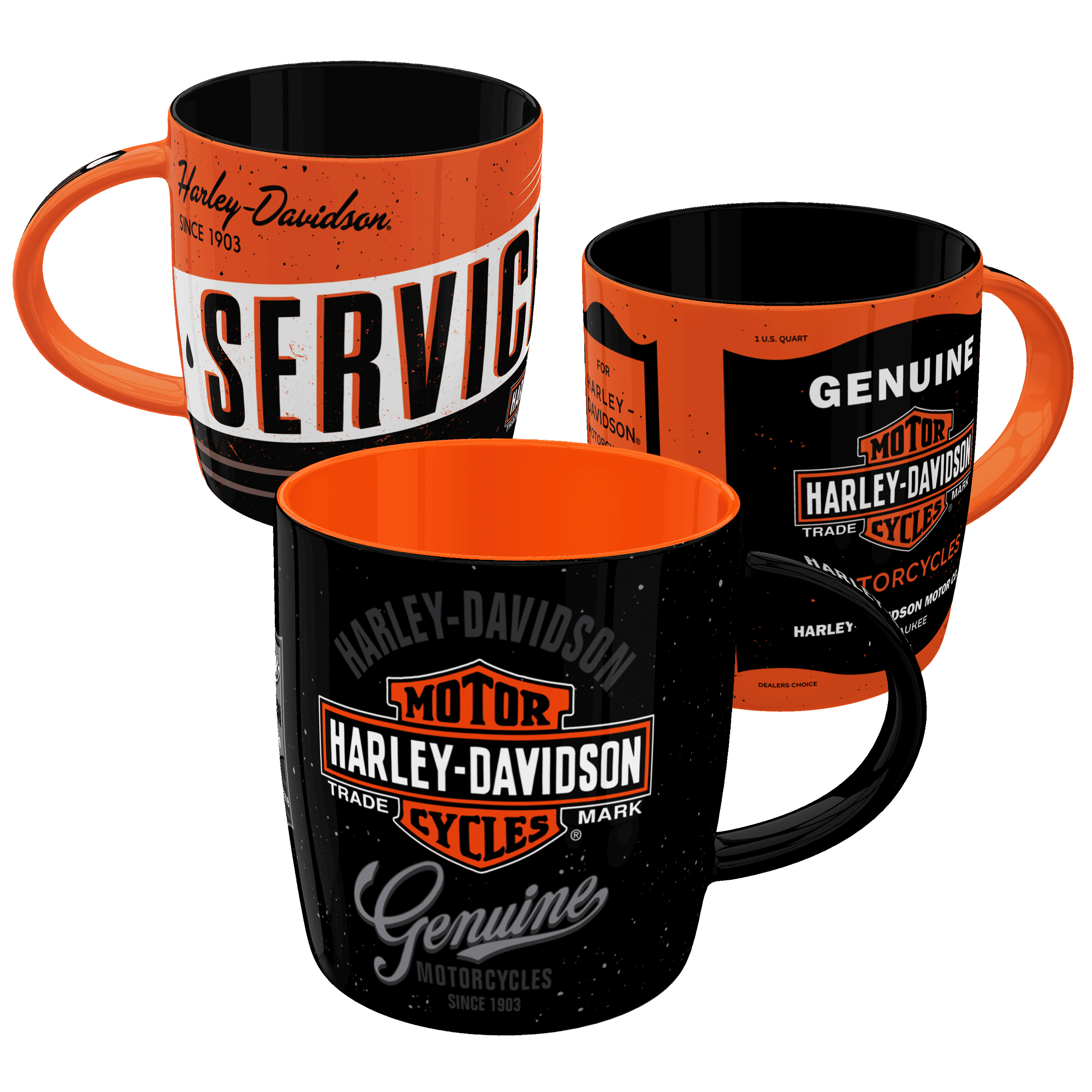 nostalgic-art-harley-davidson-set-regalo-3-tazze-in-ceramica-genuine-service image 1