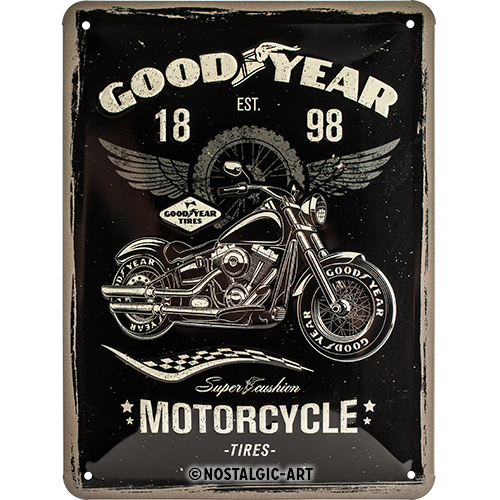 nostalgic-art-goodyear-motorcycle-targa-in-metallo-15x20-cm-2 image 1