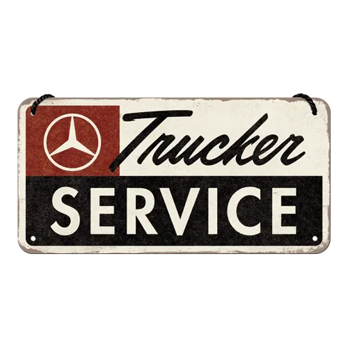 nostalgic-art-daimler-truck-trucker-service-targa-da-appendere-10x20-cm image 1