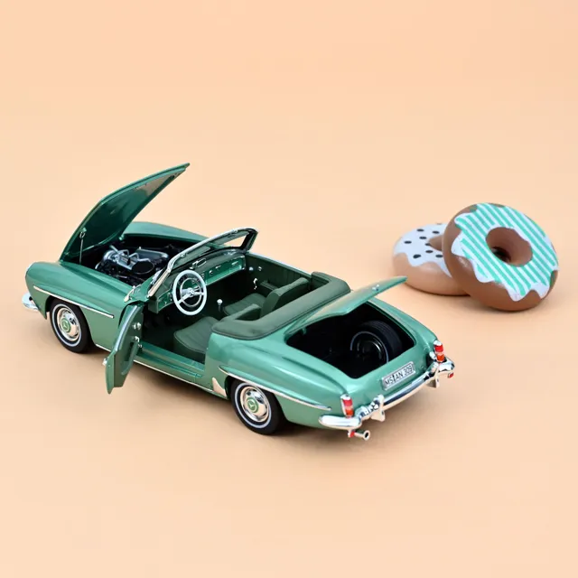 norev-mercedes-benz-190-sl-1957-modellino-auto-1-18-verde-chiaro-metallizzato image 1