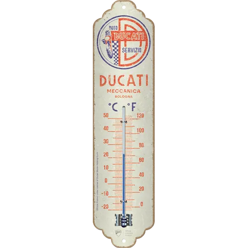 nostalgic-art-ducati-moto-servizio-meccanica-termometro-6-5x28-cm image 1