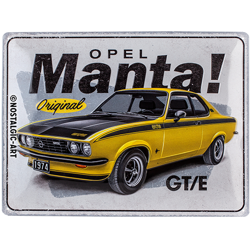 nostalgic-art-opel-manta-gt-e-targa-in-metallo-30x40-cm image 2