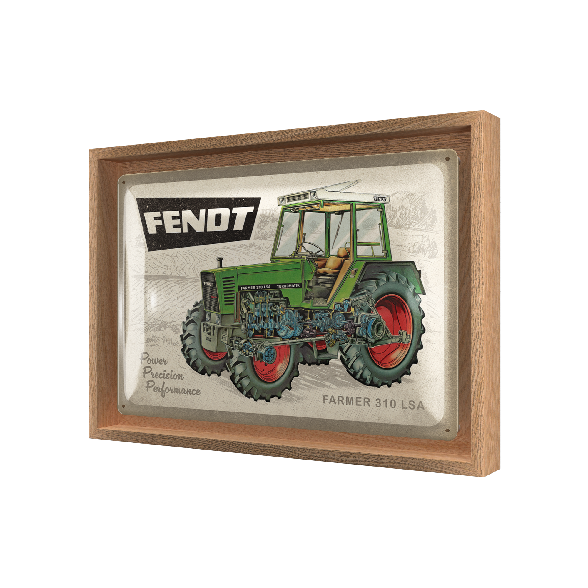 nostalgic-art-fendt-farmer-310-lsa-n-frame-m-edition-quadro-targa-metallo-con-co image 1