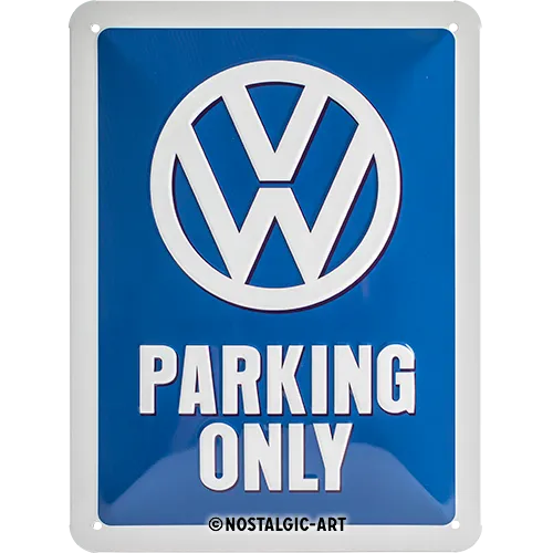 nostalgic-art-vw-parking-only-targa-in-metallo-15x20-cm-2 image 1