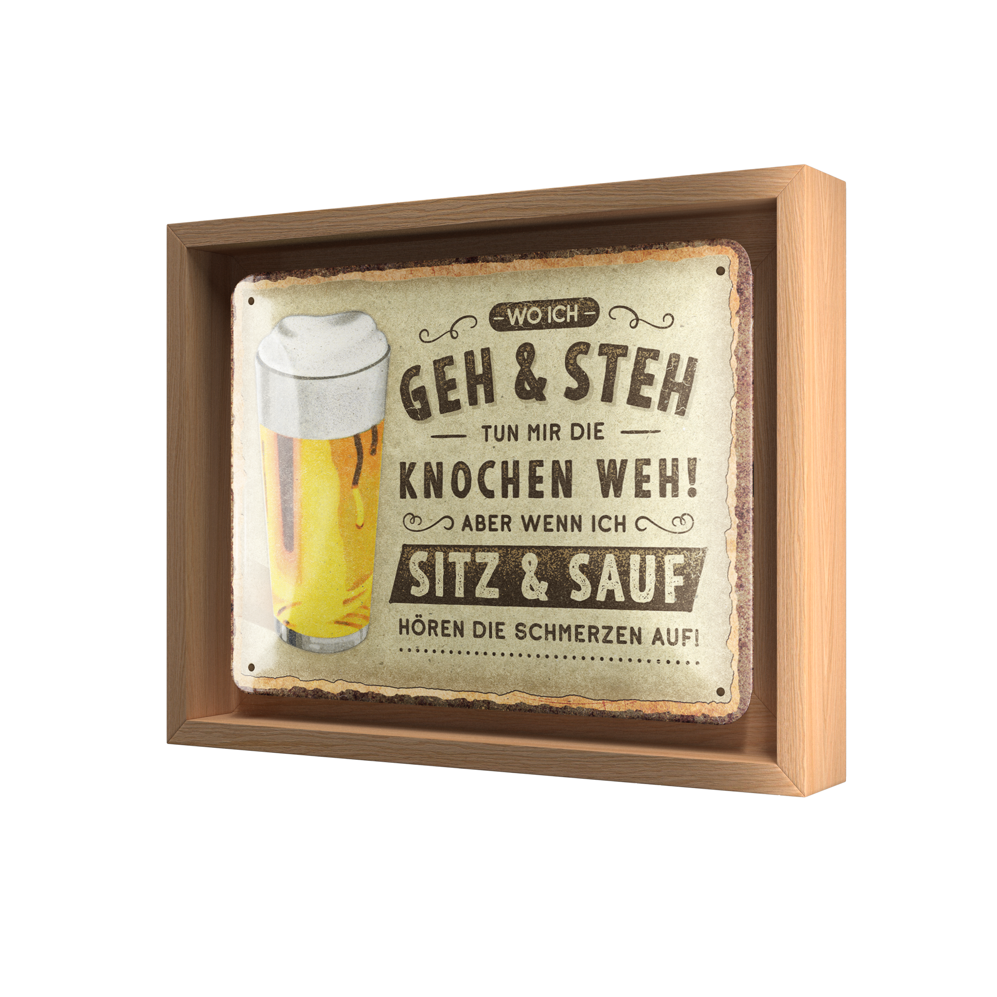 nostalgic-art-wo-ich-geh-und-steh-bier-targa-in-metallo-15x20-cm image 4