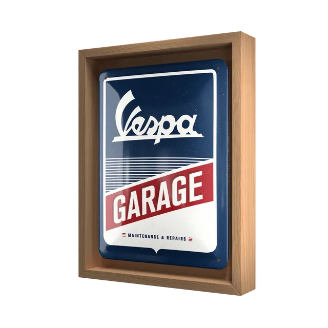 nostalgic-art-vespa-garage-n-frame-s-edition-18-5x24-cm image 1