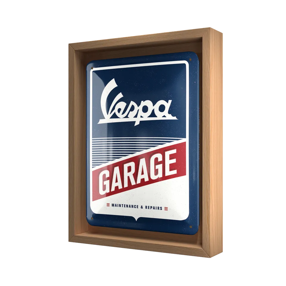 nostalgic-art-vespa-garage-n-frame-s-edition-18-5x24-cm image 1
