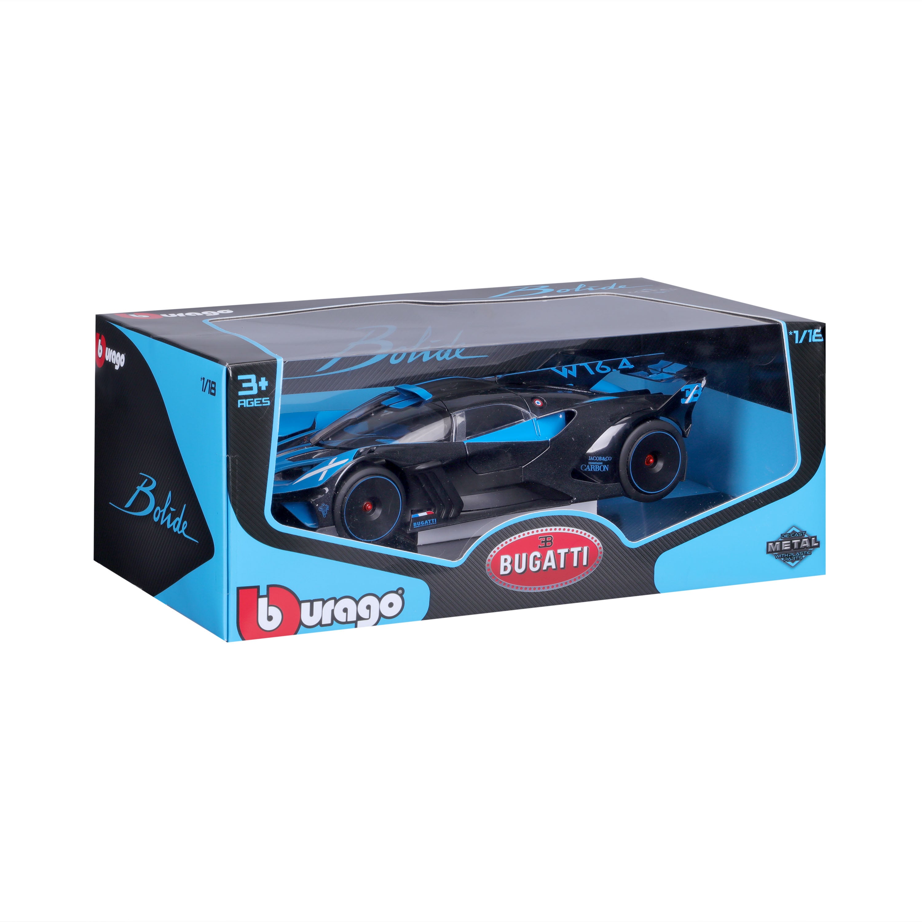 bburago-bugatti-bolide-scala-1-18-blu-e-nero image 2