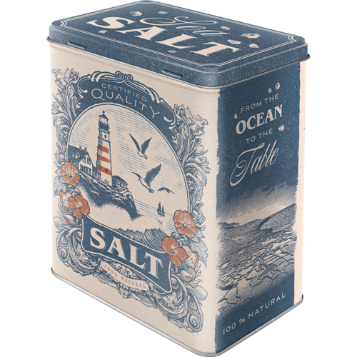 nostalgic-art-sea-salt-scatola-in-metallo-grande-3-litri-10x14x20-cm image 1