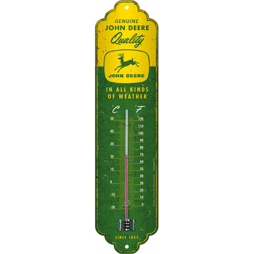 nostalgic-art-john-deere-in-all-kinds-of-weather-termometro-da-parete-in-metallo image 1