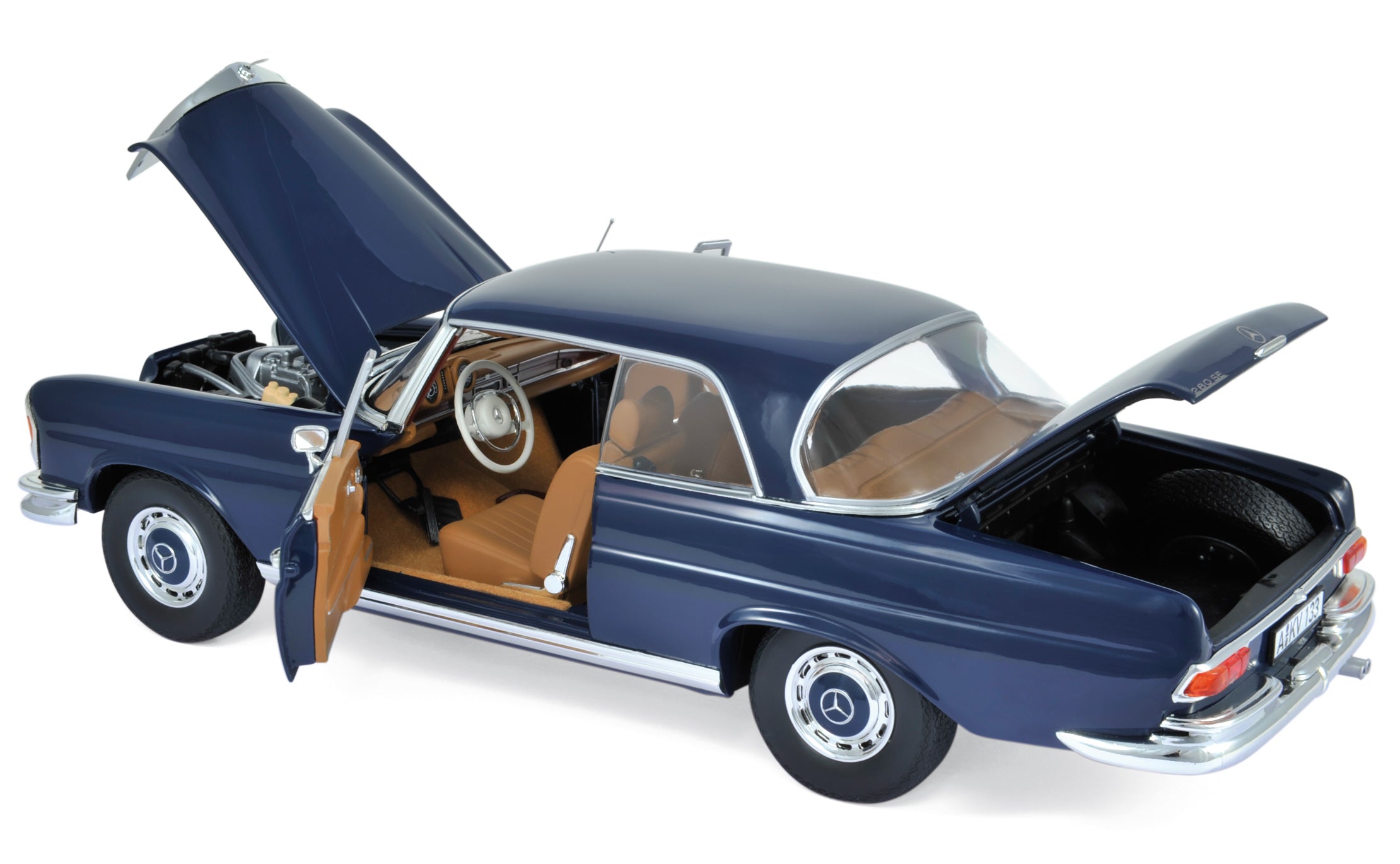 norev-mercedes-benz-280-se-coup-1969-blu-scuro-modellino-die-cast-1-18-100-pz image 2
