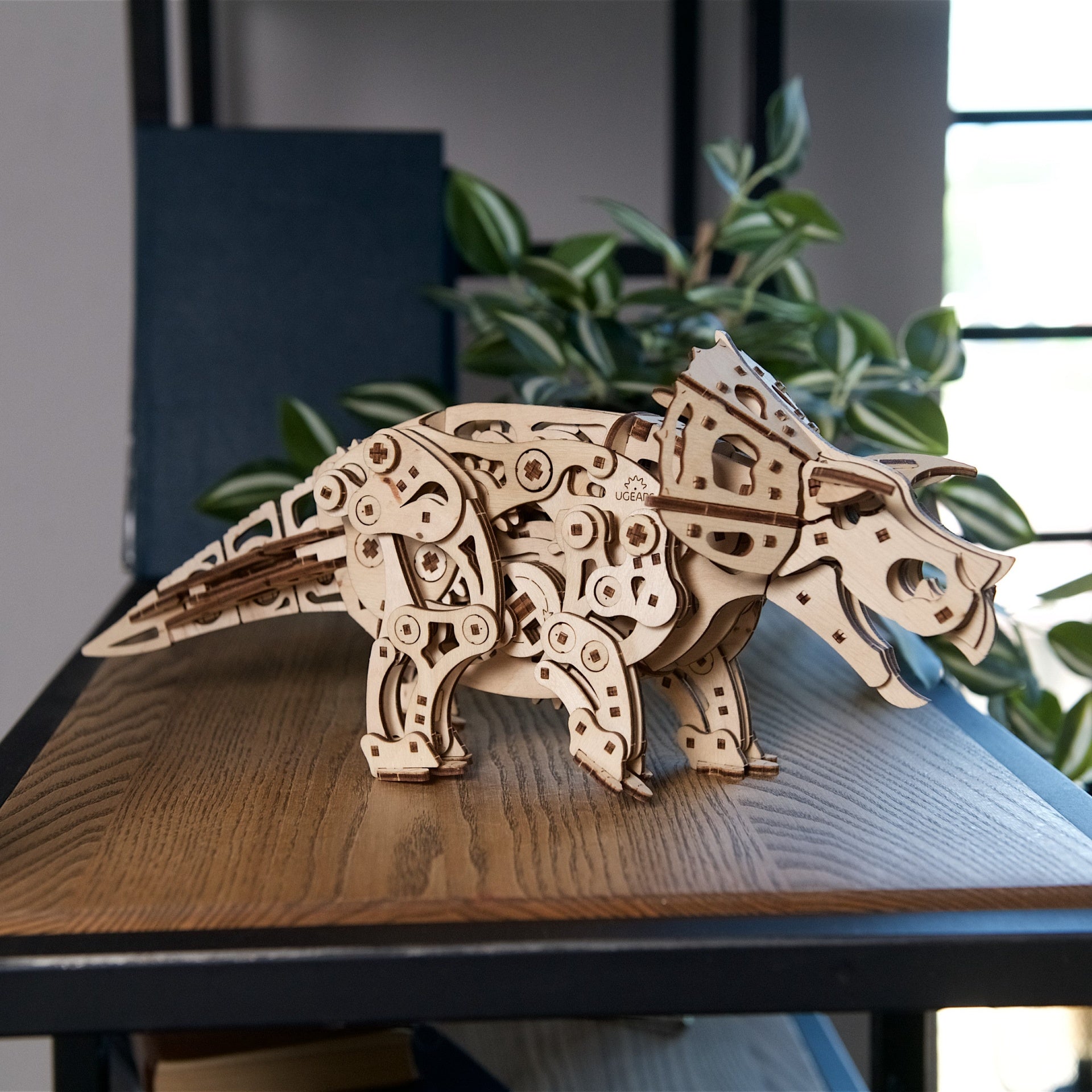 ugears-triceratops-modello-meccanico-in-legno-3d-da-costruire image 8