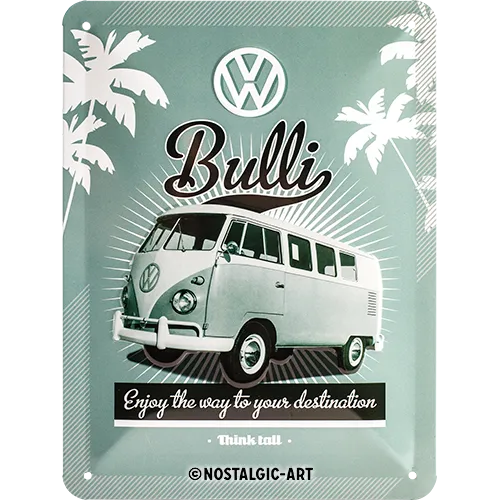 nostalgic-art-vw-retro-bulli-targa-in-metallo-15x20-cm image 1