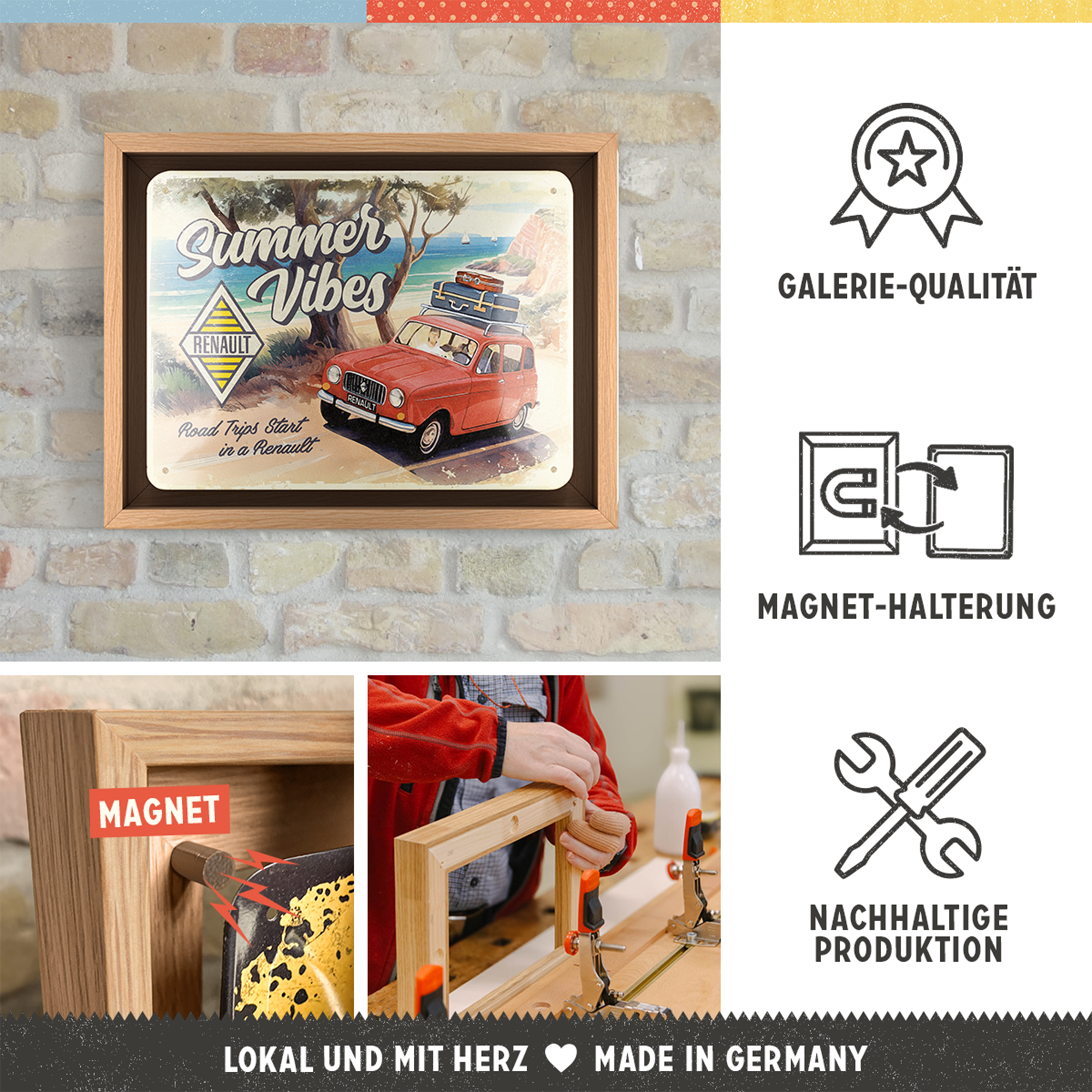 nostalgic-art-renault-summer-vibes-n-frame-s-edition-cornice-in-legno-con-targa- image 3