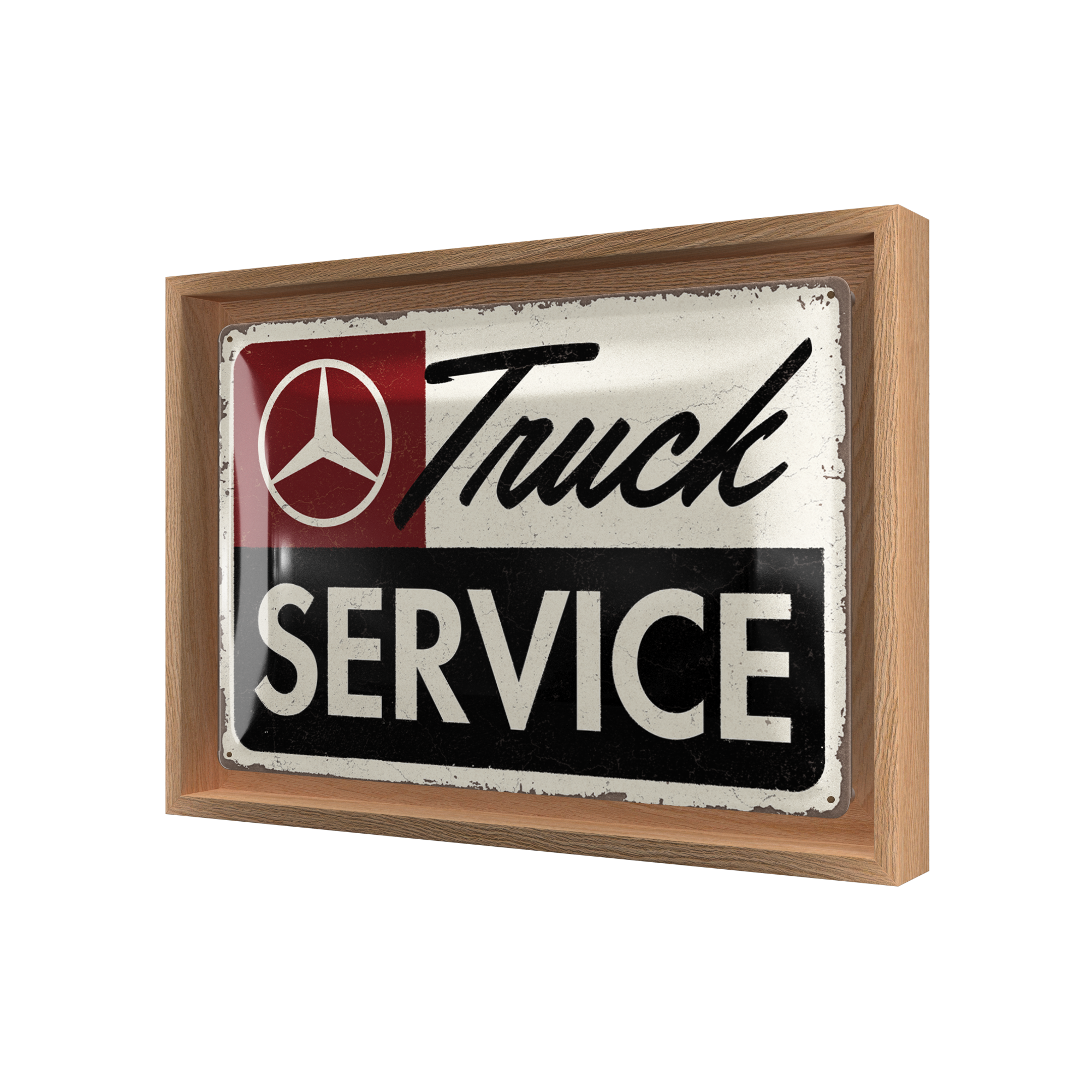 nostalgic-art-daimler-truck-service-n-frame-m-edition-cornice-legno-targa image 1