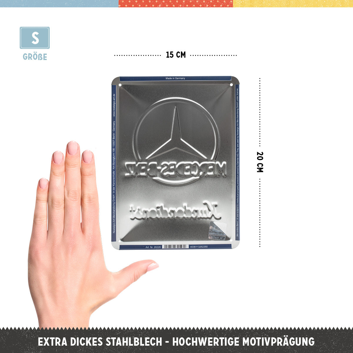 nostalgic-art-mercedes-benz-kundendienst-targa-in-metallo-15x20-cm-2 image 3